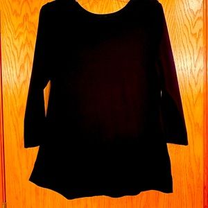 Black knit E.L.I. tunic size M
